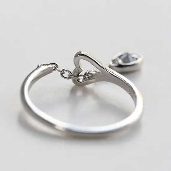 Retro water drop pinky/knuckle ring - Picture 7 of 12